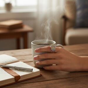 Sterling Silver Ring Opal Looking Stone Size 6 Handmade